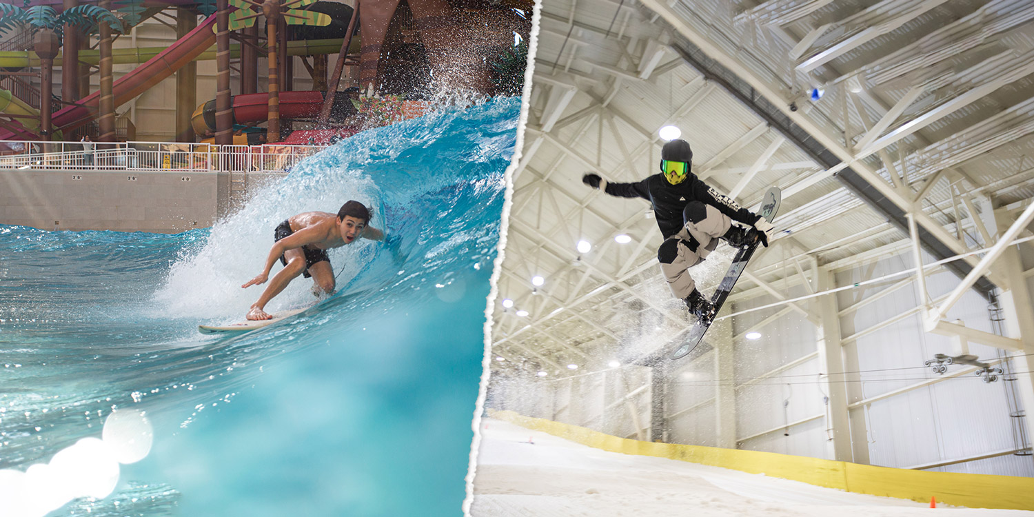 Surf With Santa at the American Dream Complex in New Jersey