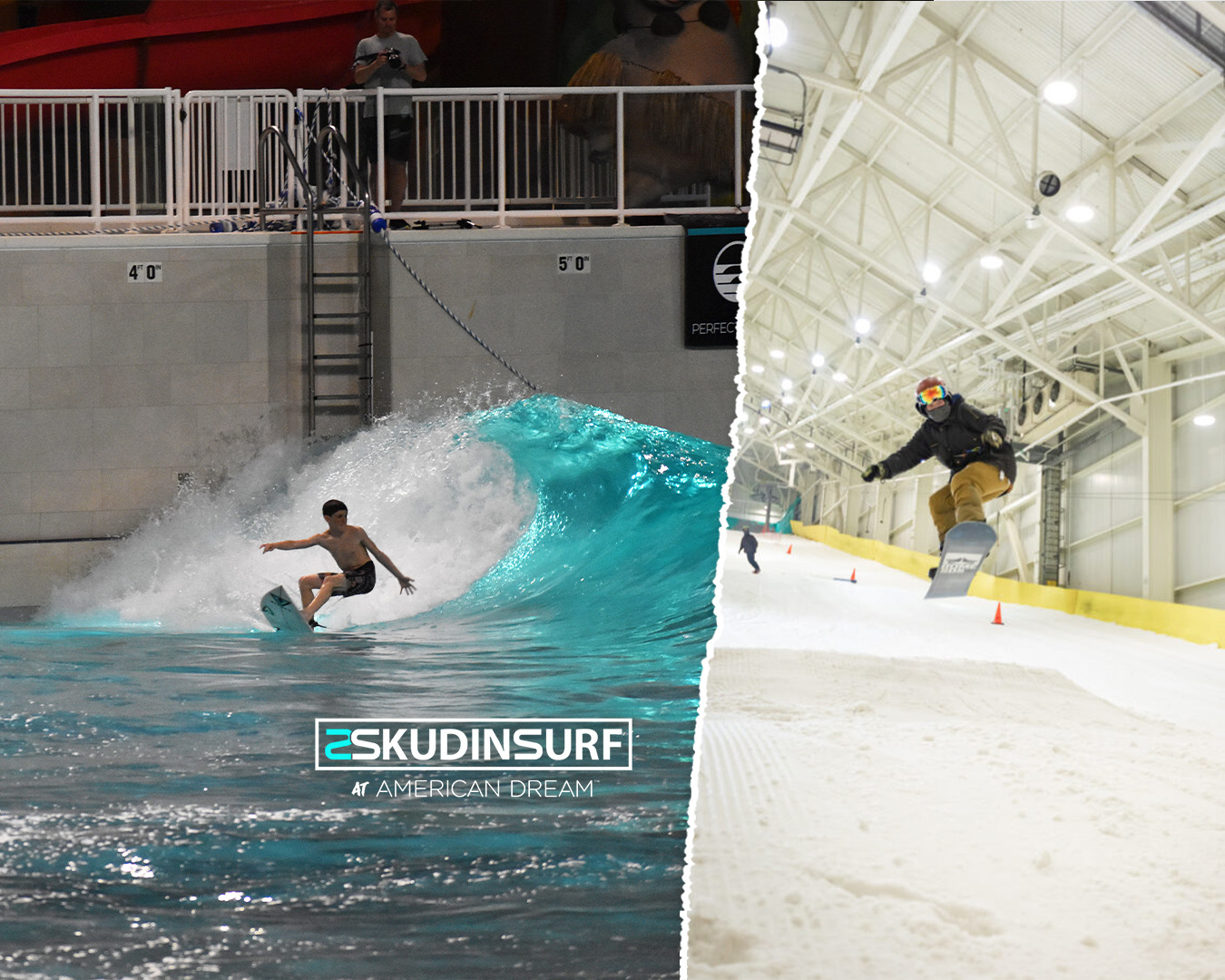 Surf With Santa at the American Dream Complex in New Jersey